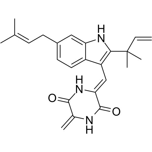 (3Z)-3-[[2-(1,1-Dimethyl-2-propenyl)-6-(3-methyl-2-butenyl)-1H-indol-3-yl]methylene]-6-methylene-2,5-piperazinedione-凯途化工网