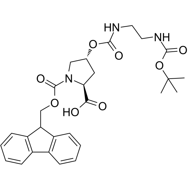 (2S,4R)-4-[[[[2-[[叔丁氧羰基]氨基]乙基]氨基]羰基]氧基]-1,2-吡咯烷二甲酸 1-(9H-芴-9-基甲基)酯-凯途化工网