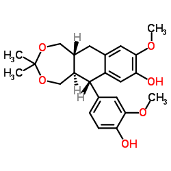 (5aR,6S,11aR)-1,5,5a,6,11,11a-六氢-6-(4-羟基-3-甲氧基苯基)-9-甲氧基-3,3-二甲基萘并[2,3-e][1,3]二氧杂环庚-8-醇-凯途化工网