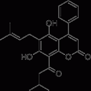 5,7-Dihydroxy-6-(3-methyl-2-butenyl)-8-(3-methylbutyryl)-4-phenyl-2H-1-benzopyran-2-one-凯途化工网