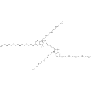 N-(m-PEG4)-N'-(m-PEG4)-O-(m-PEG4)-O'-(propargyl-PEG4)-Cy5-凯途化工网