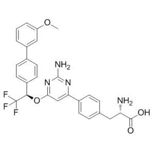 4-[2-氨基-6-[(1R)-2,2,2-三氟-1-(3'-甲氧基联苯-4-基)乙氧基]嘧啶-4-基]-L-苯丙氨酸-凯途化工网